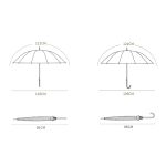 16 Bone Plain Straight Umbrella Kleiner, frischer Regenschirm mit langem Griff – Bild 3