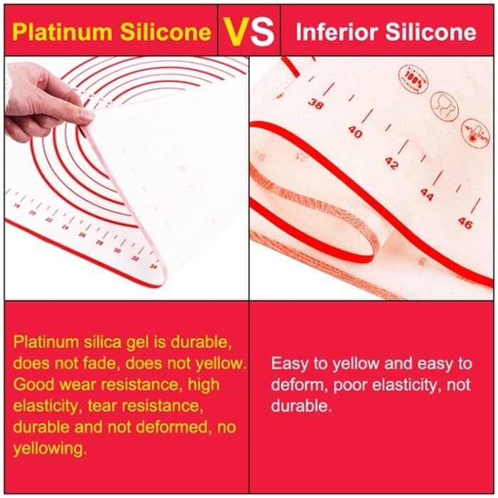 Verdickte Teflon-Antihaftmatte, Silikon-Knetback-Antirutschmatte, 26 x 29cm, 30 x 40cm red, 40 x 50cm, 50 x 60cm, 50 x 70cm, 60 x 60cm, 60 x 80cm – Bild 6