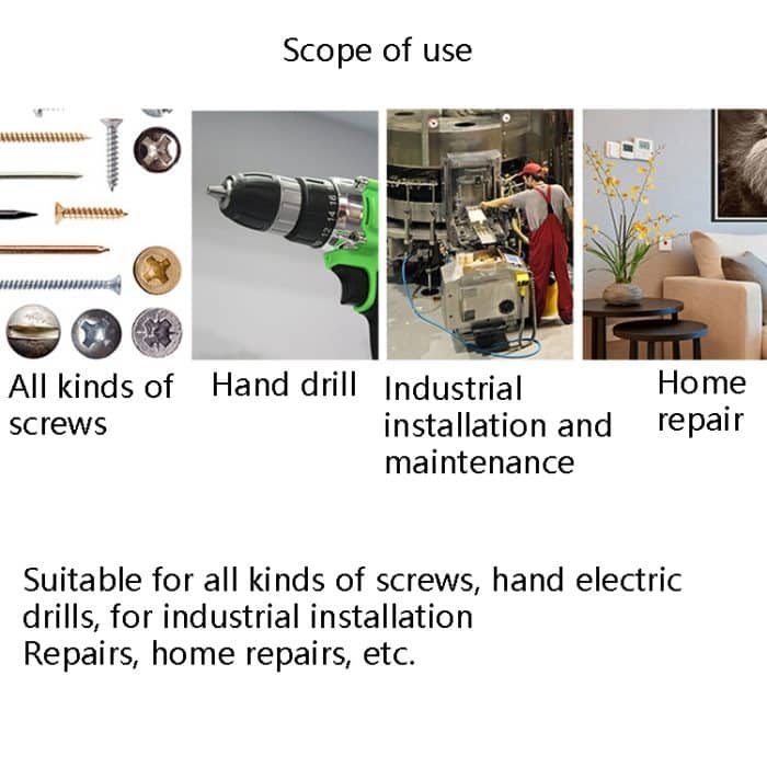 Starker magnetischer Handbohrschrauber-Schraubendreher-Mund, rutschfester Schraubendreher-Bit, 7PCS/set PH2, 6PCS/set 25mm, 7PCS/set 50mm, 12 PCS/set 50mm – Bild 4