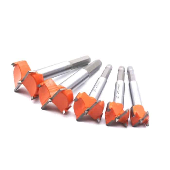 5 Teile/satz Holzbearbeitung Loch Opener Scharnier Stein Creme Bord Holz Nehmen-Loch Tür Fenster Mit Kragen Holzbearbeitung Flache Bohrer bit, 5 PCS / Set Woodworking Hole Opener – Bild 4