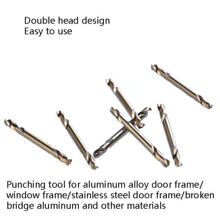 10 Stück M35 kobalthaltiger Spiralbohrer Schnellarbeitsstahl-Doppelkopf-Metall-Stahlplatten-Erweiterungslochbohrer, Double Head 3.0mm, Double Head 3.2mm, Double Head 3.5mm, Double Head 4.0mm, Double Head 4.2mm, Double Head 4.5mm, Double Head 5.0mm... – Bild 3
