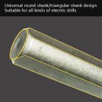 10 Stück Hand-Elektrobohrer, Stoßbohrer, Wandmischung, Boden, Zement, Wandbau-Bohrer, 3x66mm Round Handle, 4x76mm Round Handle, 5x84mm Triangle Handle, 6x100mm Triangle Handle, 8x114mm Triangle Handle, 10x110mm Triangle Handle, 10.5x110mm Triangle Hand... – Bild 3