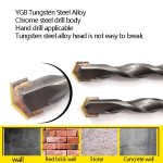 10 Stück Hand-Elektrobohrer, Stoßbohrer, Wandmischung, Boden, Zement, Wandbau-Bohrer, 3x66mm Round Handle, 4x76mm Round Handle, 5x84mm Triangle Handle, 6x100mm Triangle Handle, 8x114mm Triangle Handle, 10x110mm Triangle Handle, 10.5x110mm Triangle Hand... – Bild 5