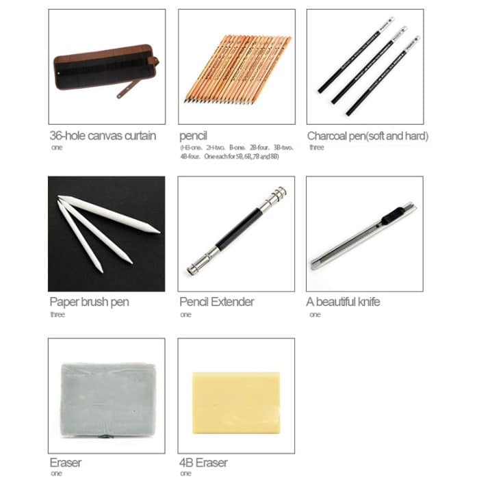 29 Teile/Satz MARCO Anfänger-Skizzenset, Skizzierwerkzeuge, MARCO Sketch Set – Bild 3