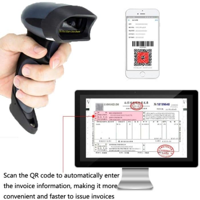 NETUM Supermarket Express Barcode-QR-Code-Scanner, Spezifikation:, Wired, Wireless, M8 Wireless – Bild 4