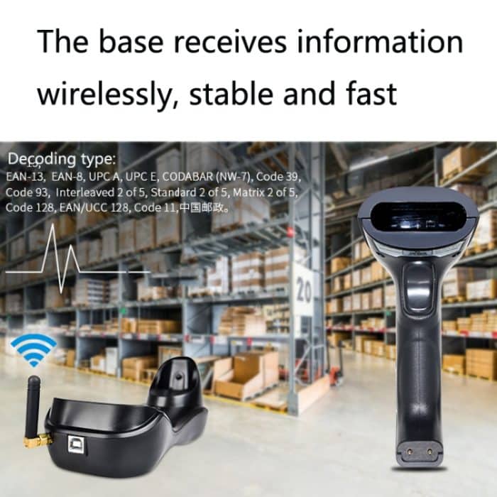 NETUM H3 Kabelloser Barcode-Scanner, Rotlicht-Supermarkt-Kassierer-Scanner mit Ladegerät, Spezifikation:, One-dimensional, Two-dimensional – Bild 7