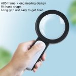 30-fache 18-LED-Lupe mit kühlem, warmem Licht, HD-Reparaturglaslupe für ältere Menschen, 30X(Black White), 30X(Gray White) – Bild 5