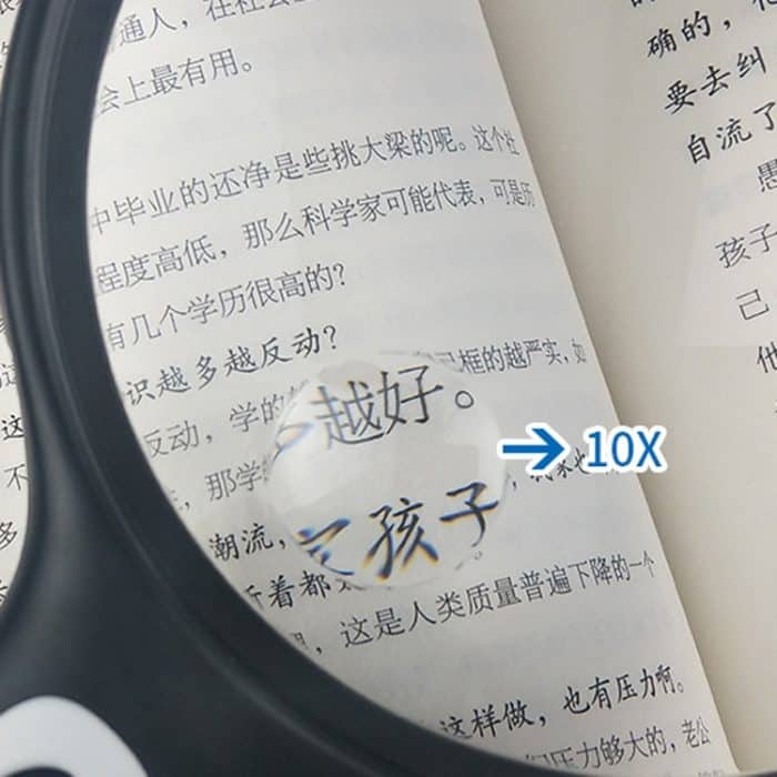 XT-4986E Handheld mit Lichtlupen 10 mal Acrylobjektiv Tragbarer Lupe – Bild 6