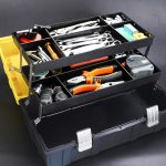 Hardware-Aufbewahrungsbox, handgefüllter Werkzeugkasten für Autoteile, tragbarer Elektriker-Reparatur-Werkzeugkasten, 17 inch Folding, 21 inch Folding – Bild 5