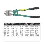 T8-Manganstahl-Bolzenschneider, manuell, robust, für Stahldrahtverstärkung, rutschfest und arbeitssparend, 12 inch, 14 inch, 18 inch, 24 inch, 30 inch, 36 inch – Bild 8