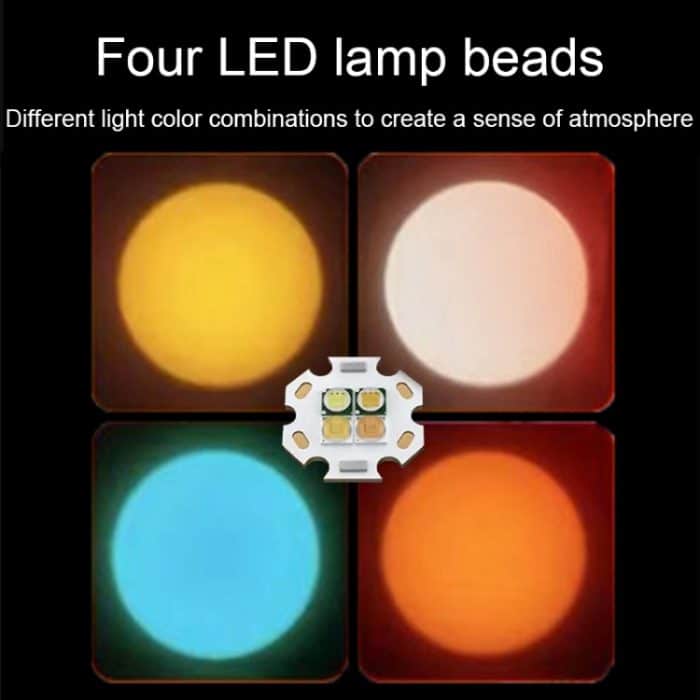 X3 RGB Atmosphere Zoom 4-Farben-Fotografie-Fill-In-Taschenlampe, X3(White-Ice Blue-Yellow-Gold Yellow) – Bild 4