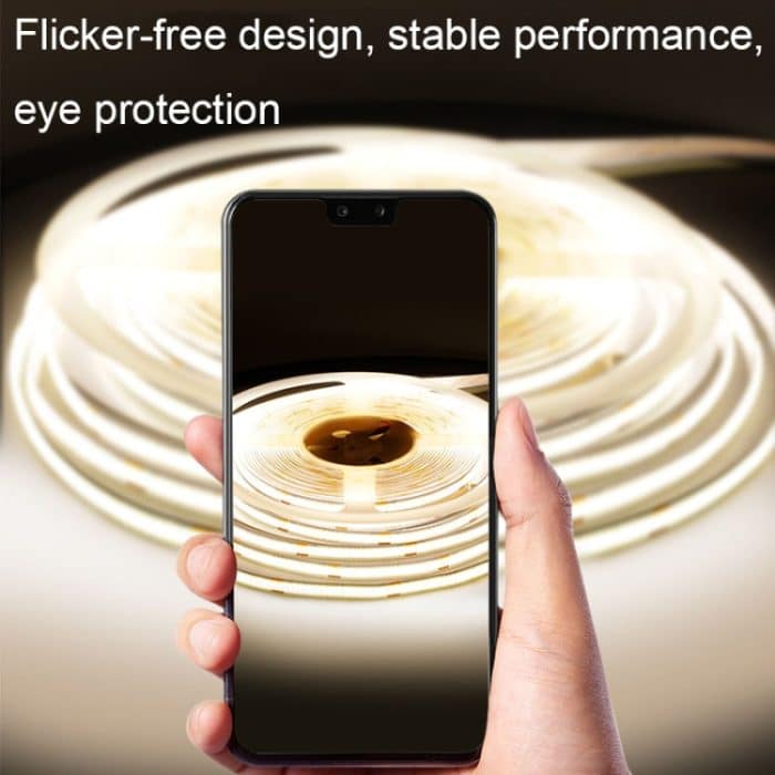 1 m 24 V 320 Perlen 12 W 8 mm breiter COB selbstklebender dekorativer LED-Lichtstreifen, Purple, Yellow, Green, Blue, Ice Blue, Red – Bild 4