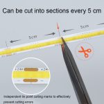 1 m 24 V 320 Perlen 12 W 8 mm breiter COB selbstklebender dekorativer LED-Lichtstreifen, Purple, Yellow, Green, Blue, Ice Blue, Red – Bild 7