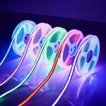 1 m 24 V 320 Perlen 12 W 8 mm breiter COB selbstklebender dekorativer LED-Lichtstreifen, Purple, Yellow, Green, Blue, Ice Blue, Red – Bild 10