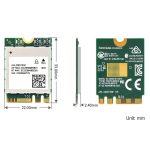 Waveshare 24780 AW-CB375NF 2,4 G/5 GHz Dual-Band WiFi 5 Wireless NIC, RTL8822CE-CG Core, unterstützt BLE – Bild 3