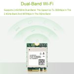 Waveshare 24780 AW-CB375NF 2,4 G/5 GHz Dual-Band WiFi 5 Wireless NIC, RTL8822CE-CG Core, unterstützt BLE – Bild 6