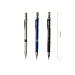5 Stück Baile 2,0 mm Prüfung Push-out Zeichnen Zeichnen Schreiben Aktivität Automatischer 2B Bleistift, Blue, Black, Silver – Bild 3
