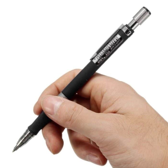 5 Stück Baile 2,0 mm Prüfung Push-out Zeichnen Zeichnen Schreiben Aktivität Automatischer 2B Bleistift, Blue, Black, Silver – Bild 6