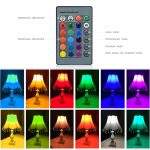 3W RGB-LED-Lampe, 16 Farben, magische Nachtlampe, dimmbares Bühnenlicht mit 24-Tasten-Fernbedienung, E27 3W, E14 3W – Bild 5