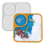 DIY Kristallkleber Nachmittagstee Tablett Dekoration Silikonform, 60-707, 60-708