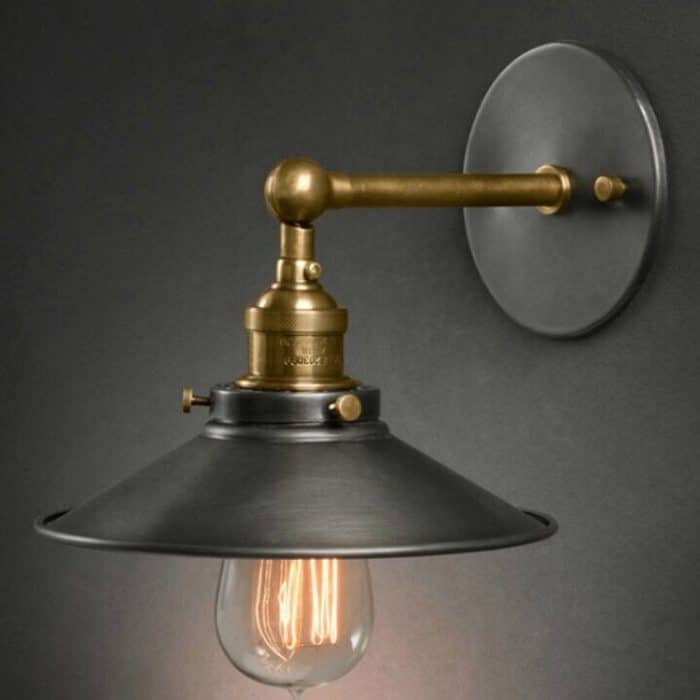 TBD058020801.jpg Antike reine Kupfer-Einzelkopf-Wandleuchte für Wohnzimmer, Vintage-Mode, Bar-Lampe ohne Glühbirnen, 22cm, 24cm, 26cm, 30cm – Bild 1