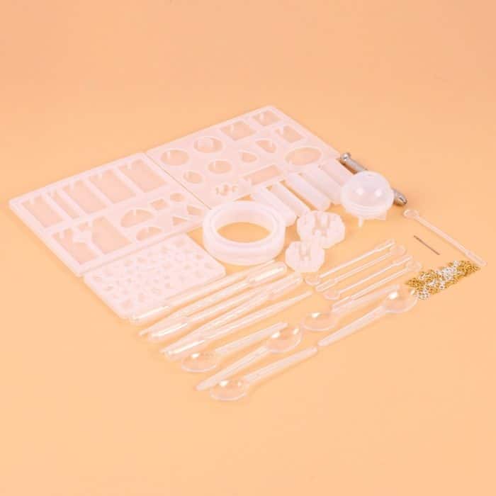 128-teiliges Kristall-Tropfform-Werkzeugset, Ornament-Anhänger-Silikonform-Set, Pendant Shape – Bild 4