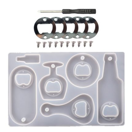 DIY Kristallharz Tropfen Bier Schraubenschlüssel Formöffner Silikonform, Set, Mold