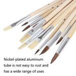 Pinselset mit handbemaltem Farbstift aus Borsten und Rosshaar – Bild 5