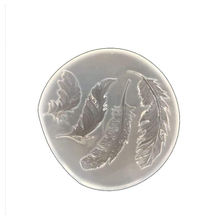 Kristall-Epoxid-Silikonform, handgefertigte Feder-Anhänger-Form – Bild 2