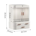 Staubdichte Schubladen-Kosmetik-Aufbewahrungsbox für den Haushalt, große Desktop-Lippenstift-Aufbewahrungsbox, LED Model Pink, LED Model White, LED Upgrade Model Pink, LED Upgrade Model White, LED  Model Green, LED Upgrade Model Green – Bild 3