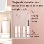 Staubdichte Schubladen-Kosmetik-Aufbewahrungsbox für den Haushalt, große Desktop-Lippenstift-Aufbewahrungsbox, LED Model Pink, LED Model White, LED Upgrade Model Pink, LED Upgrade Model White, LED  Model Green, LED Upgrade Model Green – Bild 4