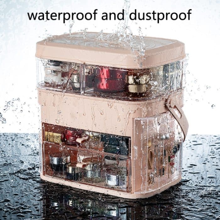 Kosmetische Aufbewahrungsbox Staubdichte Hautpflegeprodukte Desktop-LED mit Spiegelregal, White Small Ordinary Model, White Small LED Light Model, Pink Small Ordinary Model, Pink Small LED Light Model, Green Small Ordinary Model... – Bild 6