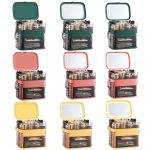 1003 LED-Spiegel-Kosmetik-Aufbewahrungsbox für den Schreibtisch, staubdicht, für Hautpflegeprodukte, großes Fassungsvermögen, Spezifikation:, Normal Style (Peacock Green), Single Mirror Style (Peacock Green), LED Style (Peacock Green)... – Bild 2