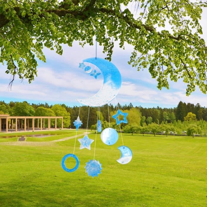 DIY Windbell Epoxidform Mond Anhänger Windglocke Hängendes Set Form, Stil:, MD3535 + MD3536, MD3535 + MD3536 + Fish Line – Bild 2