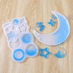 DIY Windbell Epoxidform Mond Anhänger Windglocke Hängendes Set Form, Stil:, MD3535 + MD3536, MD3535 + MD3536 + Fish Line – Bild 6