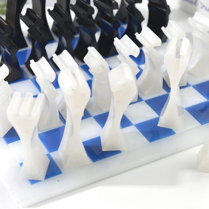 DIY Stereo Schachfiguren Epoxidform Selbstgemachte Schachspiel Silikonform, MD3924+3925 – Bild 5