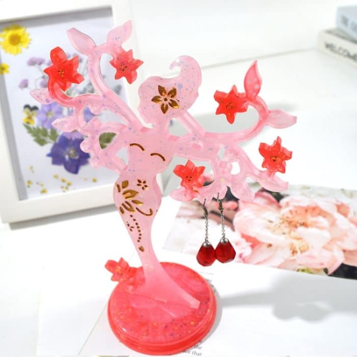 2 Stück Schmuck-Aufbewahrungsregal-Form, DIY-Ornamente, Epoxidform, MD3717+MD3718 – Bild 6