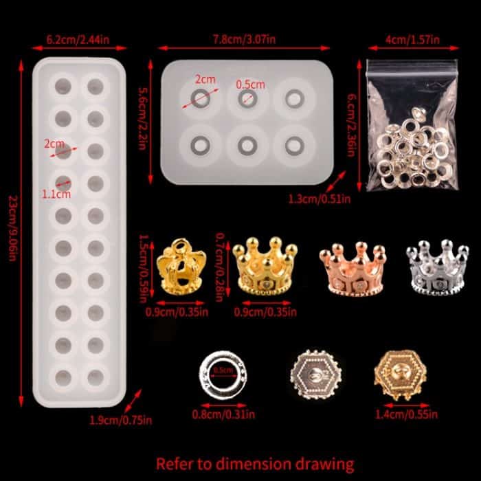 Halskette Schmuck Element Form Punkt sphärische Armband DIY Form, Spezifikationen:, Set One, Set Two, Set Three – Bild 2