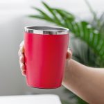 Tragbare Kaffeebohnenmühle Home Handkurbel Kaffeemaschine Edelstahlmühle, Hand-Cranked (Red) – Bild 7