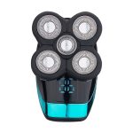 Elektrischer Rasierer, wiederaufladbarer Rasierer, intelligente Digitalanzeige, Glatzenhaarschneider, Stil:, Blue, With Nasal Hair Apparatus, Nasal Hair Apparatus&Washing Face Brush, Blue + Full Set