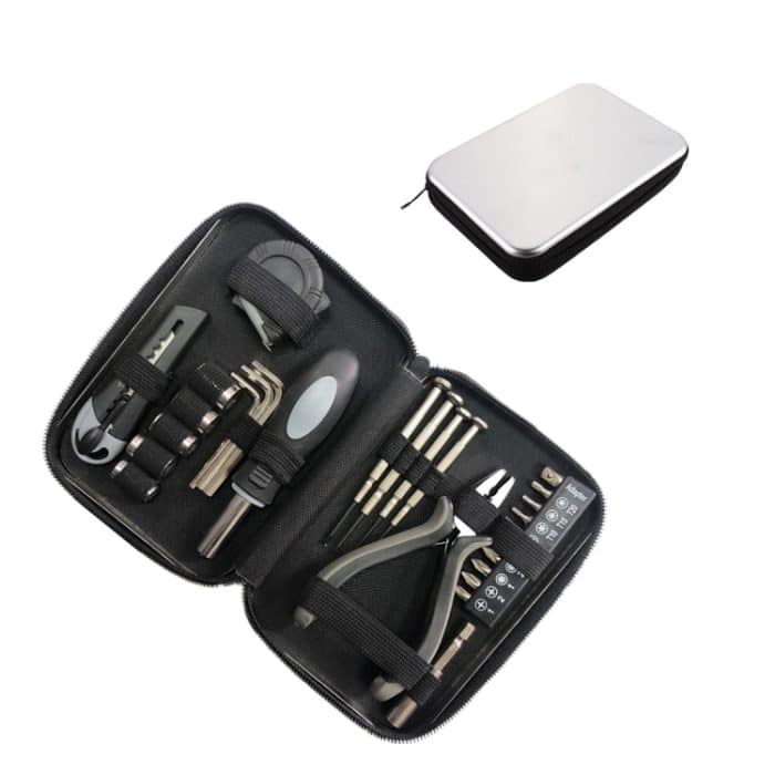 TBD0585348701.jpg 27-in-1-Werkzeug-Steckschlüssel-Schraubendreher-Set aus Weißblechbox, 27 In 1 Tinplate Box – Bild 1