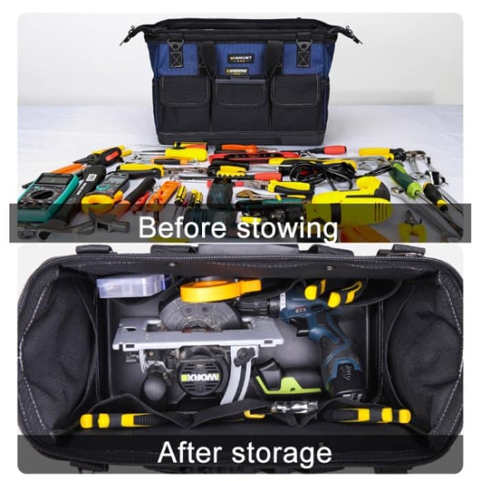 WINHUNT Multifunktions-Hardware-Reparaturwerkzeug-Leinentasche, Blue Classic 14 inch, Blue Classic 17 inch, Blue Classic 19 inch, Blue Classic 21 inch, Blue Classic 23 inch, Plastic Bottom 16 inch, Plastic Bottom 18 inch, Plastic Bottom 20 inch... – Bild 2