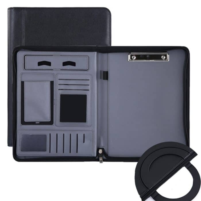 TBD0585353401.jpg KC601 A4 Multifunktionale tragbare Mappe Business Reißverschlusstasche Ledermappe, Stil:, No Chargeable No Calculator No Memo Pad (Black), No Chargeable No Calculator No Memo Pad (Dark Blue), No Chargeable No Calculator No Memo Pad (Gray)... – Bild 1
