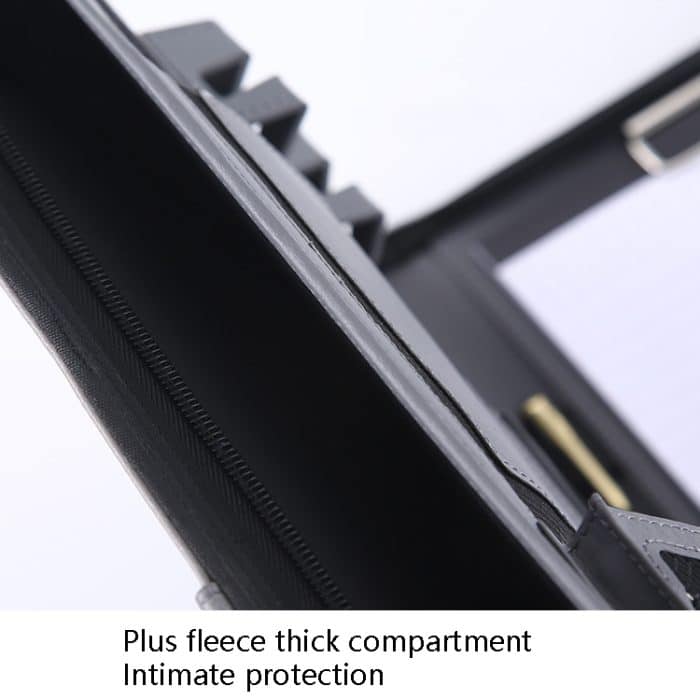 KC601 A4 Multifunktionale tragbare Mappe Business Reißverschlusstasche Ledermappe, Stil:, No Chargeable No Calculator No Memo Pad (Black), No Chargeable No Calculator No Memo Pad (Dark Blue), No Chargeable No Calculator No Memo Pad (Gray)... – Bild 4