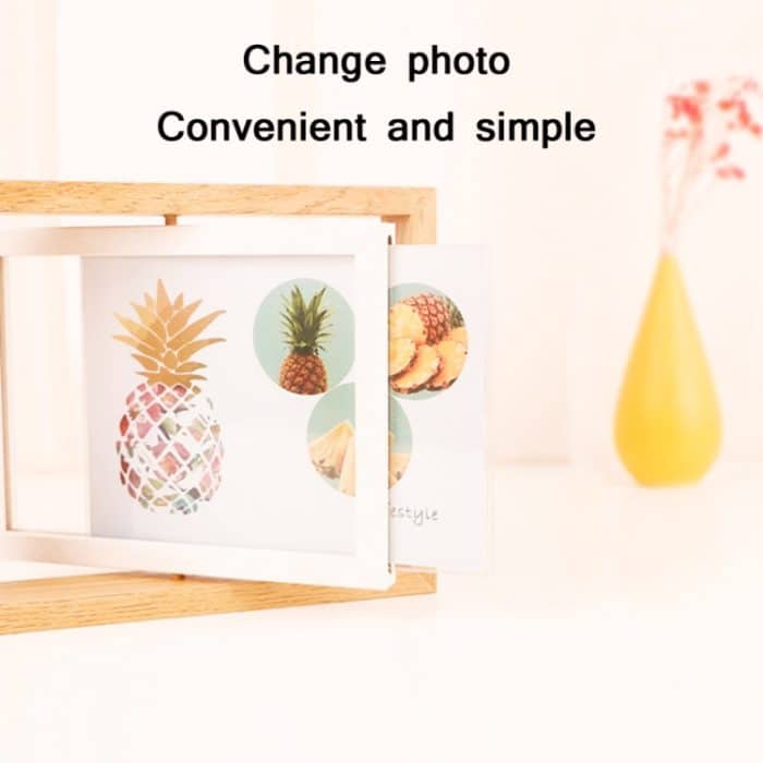 Rotierender doppelseitiger Schaukeltisch aus Holz, Größe des Fotorahmens:, 6 inch, 7 inch, 8 inch – Bild 3