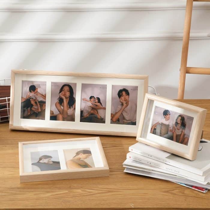 Wandmontierter Pendel-Fotorahmen aus Holz mit doppeltem Verwendungszweck, Stil:, 8 inch, Two Frame, Three Frame, Four Frame Horizontal, Four Frame Vertical – Bild 3