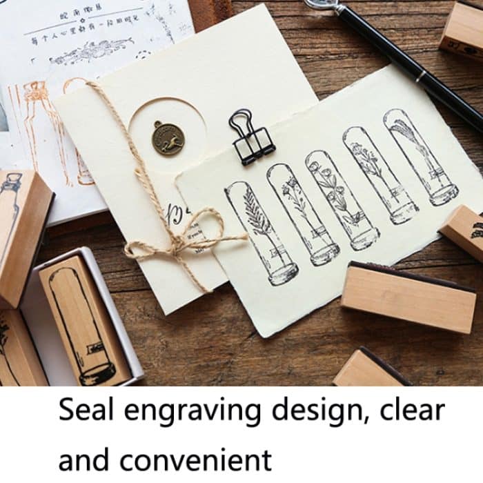 YZFZYZ Retro-Lotus-Kombinationsset, Siegel, Pflanzenvase, Handkonto, Siegel, Hand, Kontobuch, Dekorationswerkzeug, Spring Magnificent Autumn Moon – Bild 4