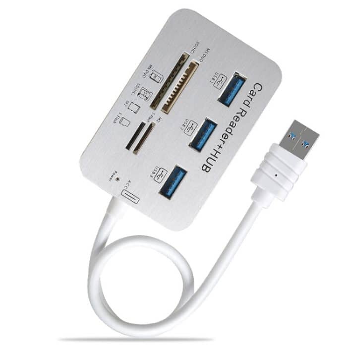 619-3.0 3-Port-HUB + 4-Port-Kartenleser Ein bis drei Hochgeschwindigkeits-USB-3.0-Hub-Splitter – Bild 1