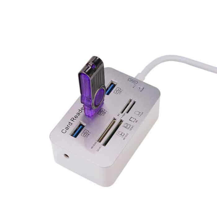 619-3.0 3-Port-HUB + 4-Port-Kartenleser Ein bis drei Hochgeschwindigkeits-USB-3.0-Hub-Splitter – Bild 5