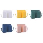 10 Stück Wand-Fernbedienungs-Aufbewahrungsbox, Nachttisch-Ladestation für Mobiltelefone, 10 PCS White, 10 PCS Yellow, 10 PCS Green, 10 PCS Blue, 10 PCS Pink – Bild 2